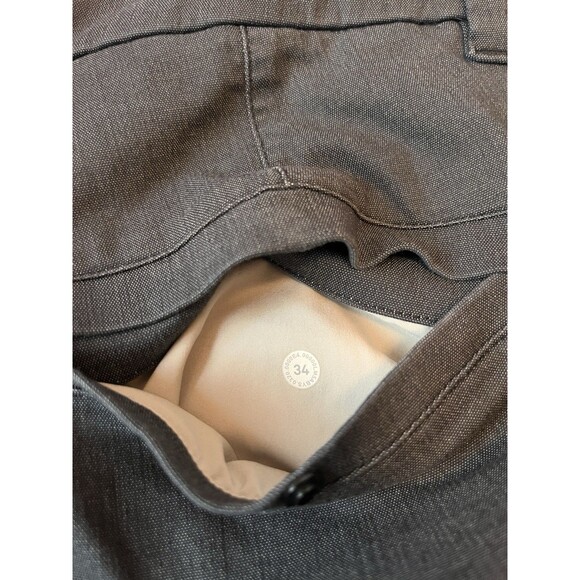 Lululemon Pants Men 34X31 ABC Slim Tech Canvas Heathered Gray 5 Pocket Chino - Picture 5 of 5